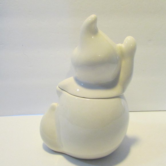 vintage ceramic ghost shape candy jar Halloween fall decor - Picture 6 of 10